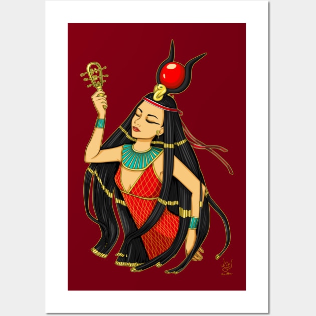 Hathor Goddess Wall Art by BastetLand